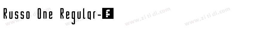Russo One Regular字体转换